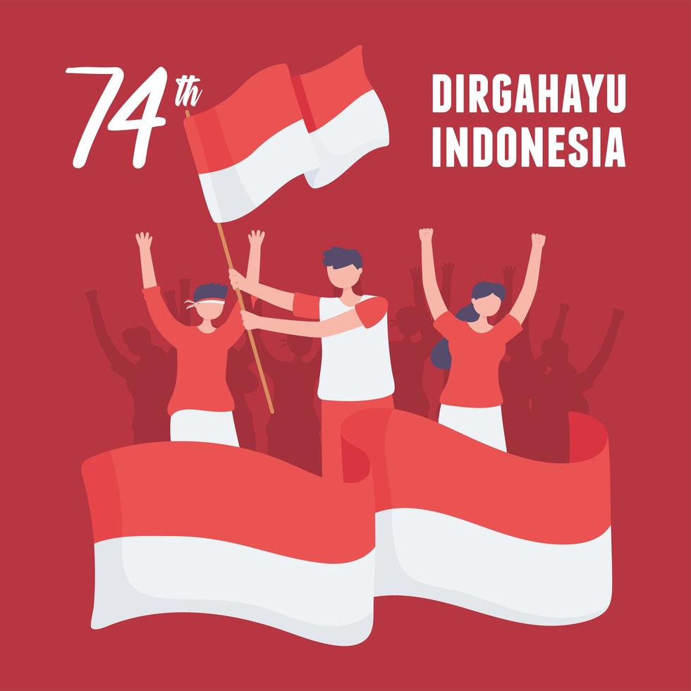 onafhankelijkheidskaart indonesië vector