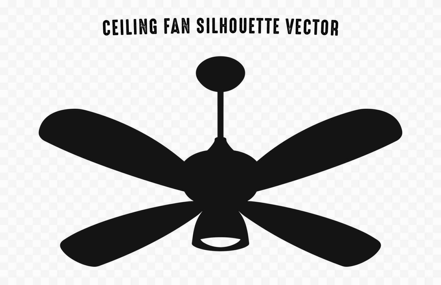 een plafond ventilator vector zwart silhouet vrij