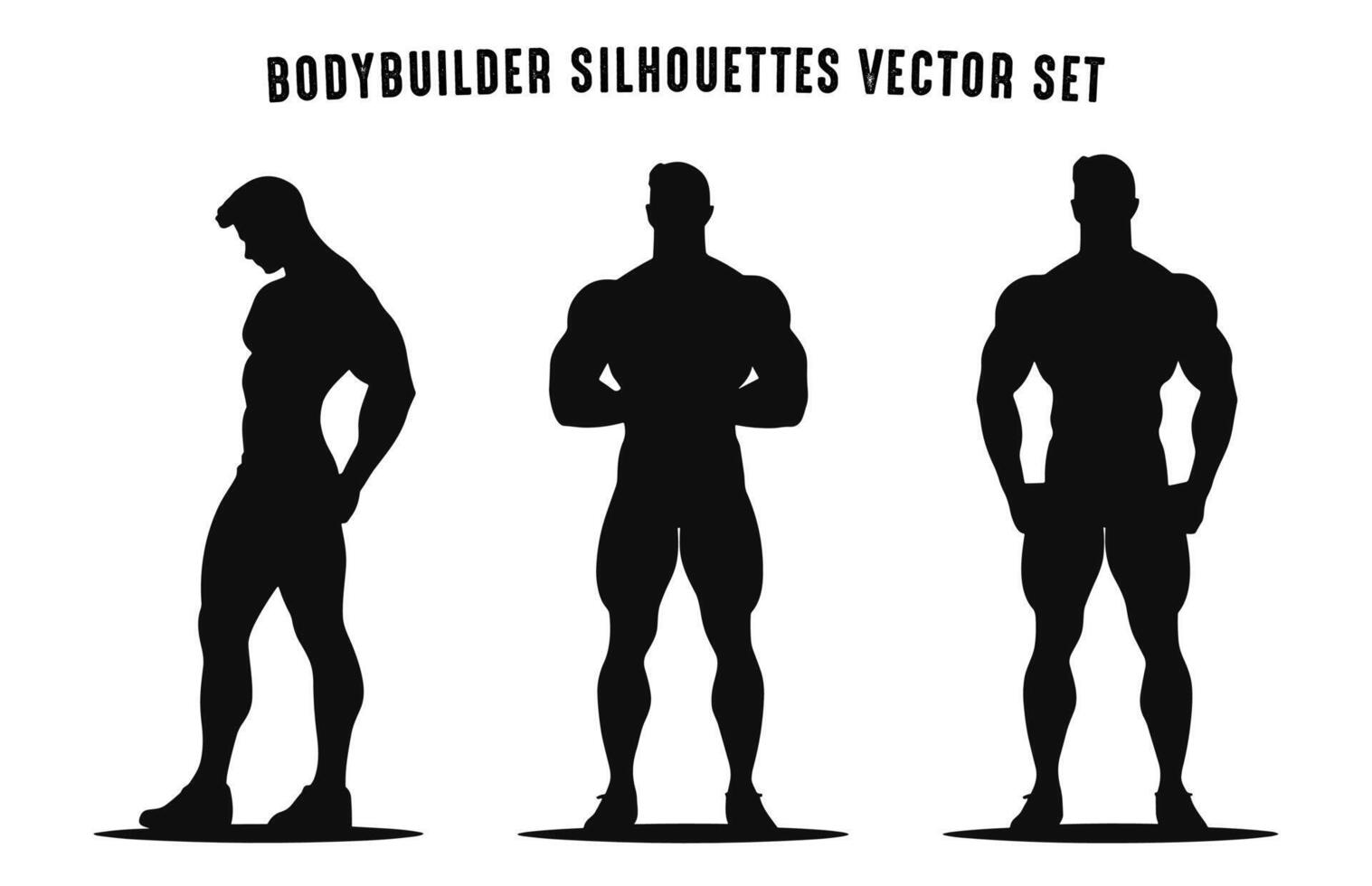 bodybuilder vector silhouetten vrij