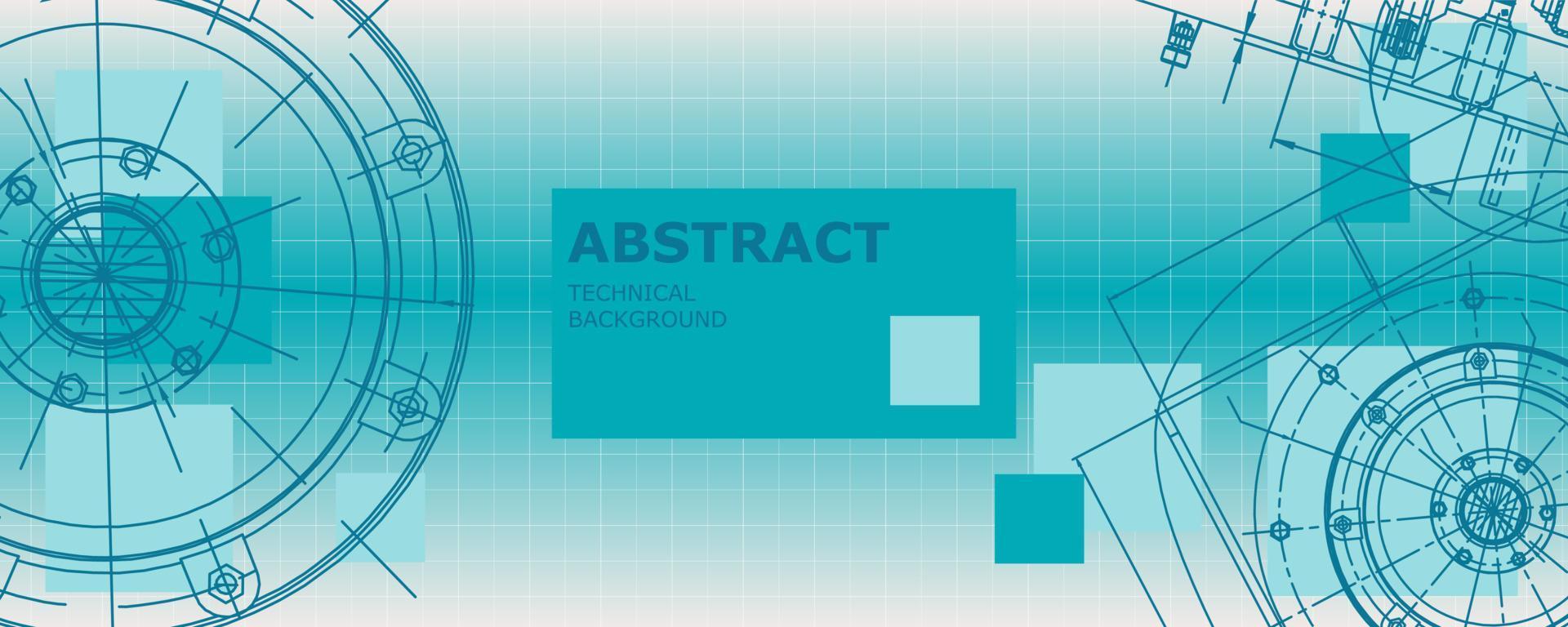 abstracte achtergrond concept mechanische engineering tekening. technisch behang vector