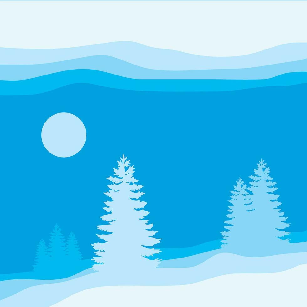 winter papercut achtergrond vector