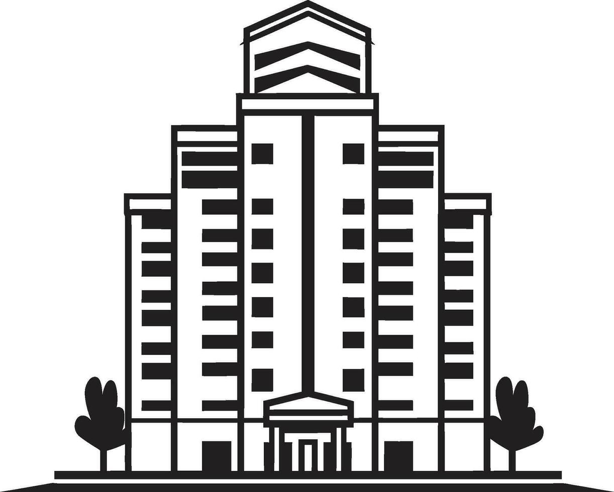 stedelijk essence hoogten meerdere verdiepingen stadsgezicht vector embleem ontwerp horizon wonder Matrix veelbloemig gebouw in vector logo