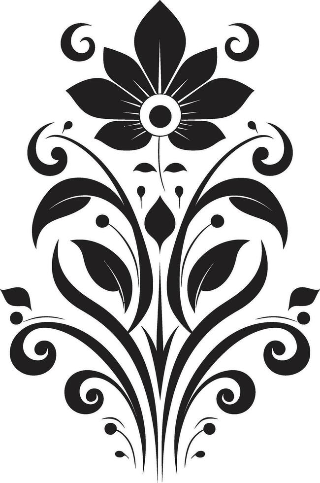 etnisch kunstenaarstalent bloemen vector logo icoon folklore bloesem etnisch bloemen symbool ontwerp