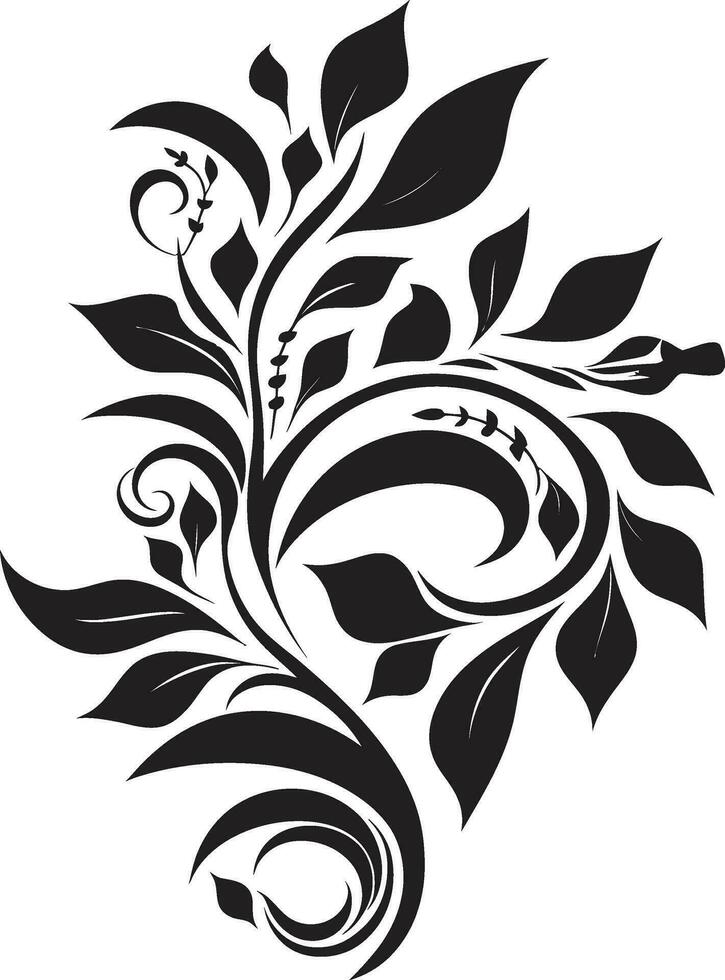 noir bloesem silhouetten uitnodiging kaart bloemen pictogrammen etherisch bloemen elegantie overladen zwart vector logos