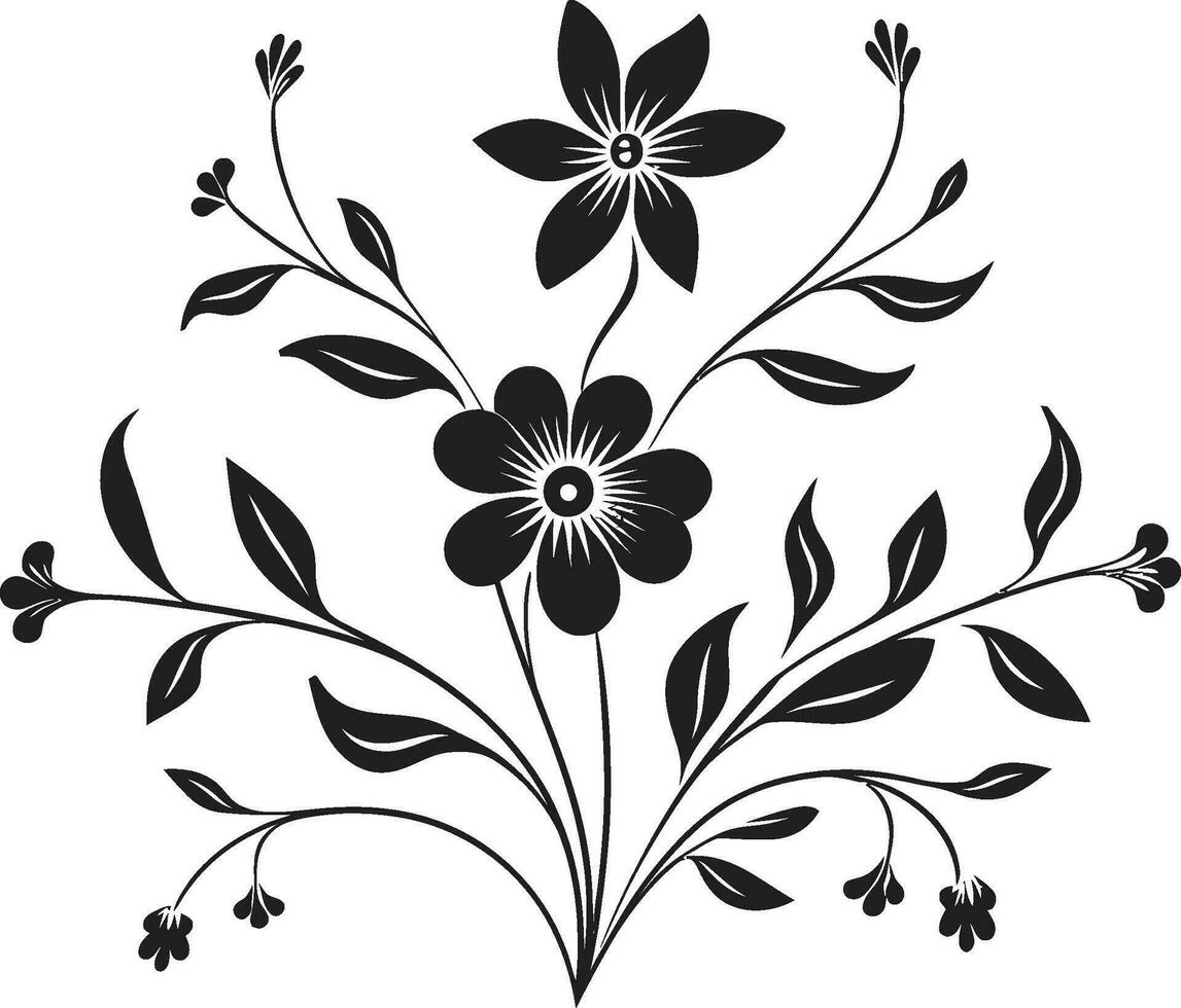 artistiek noir gardenia schetsen ingewikkeld vector logo ontwerpen grillig bloemen noir hand- getrokken zwart iconisch emblemen