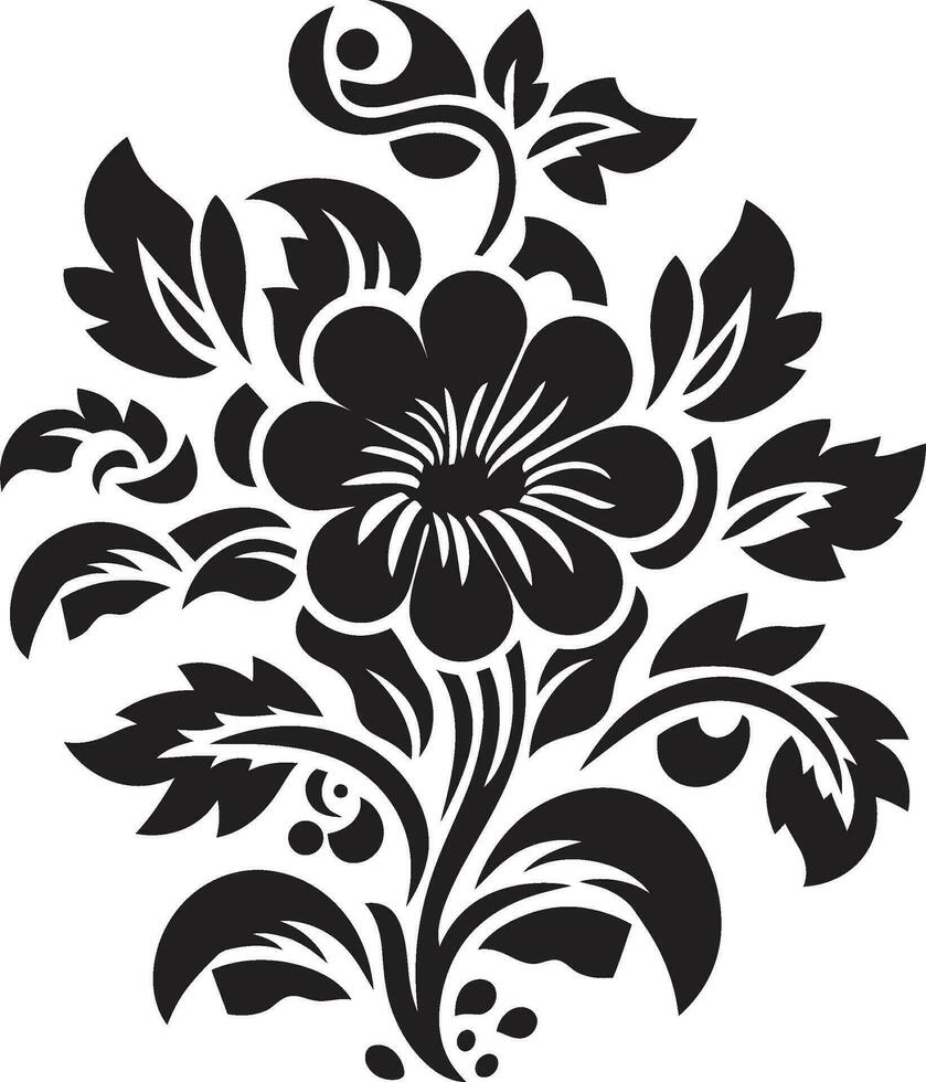 erfgoed draden etnisch bloemen vector symbool gebruikelijk charme etnisch bloemen logo icoon