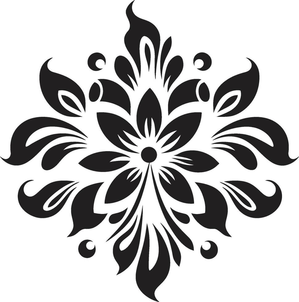 tribal bloeien etnisch bloemen logo embleem ambachtelijk draden decoratief etnisch bloemen icoon vector