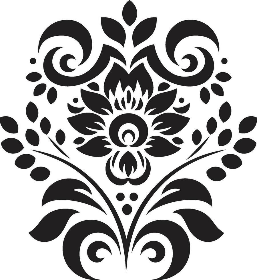 voorouderlijk kunstenaarstalent etnisch bloemen logo icoon cultureel essence decoratief etnisch bloemen symbool vector