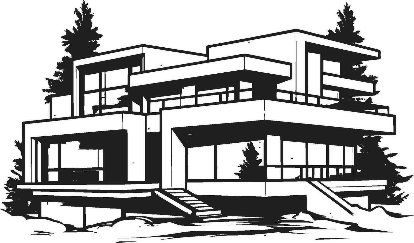 modern woning Mark elegant huis ontwerp vector logo elegant residentie symbool modern huis idee vector icoon