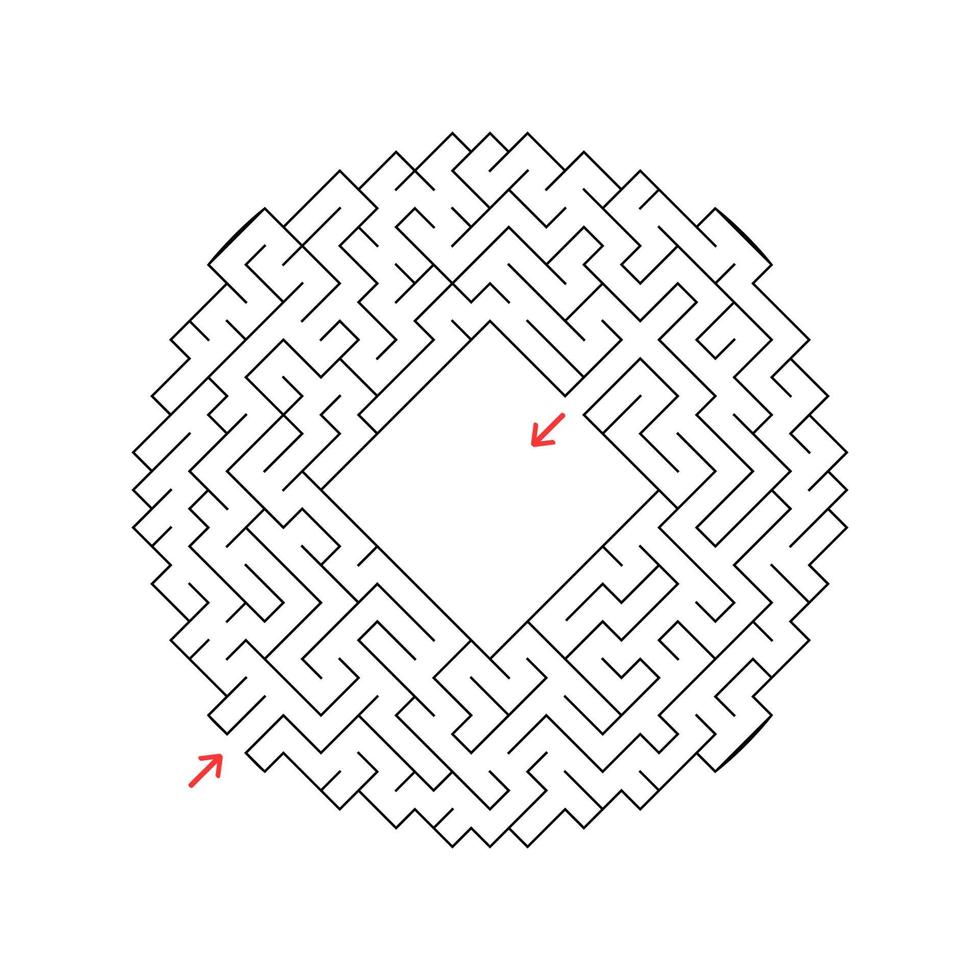 abstact labyrint. spel voor kinderen. puzzel voor kinderen. doolhof raadsel. vector illustratie