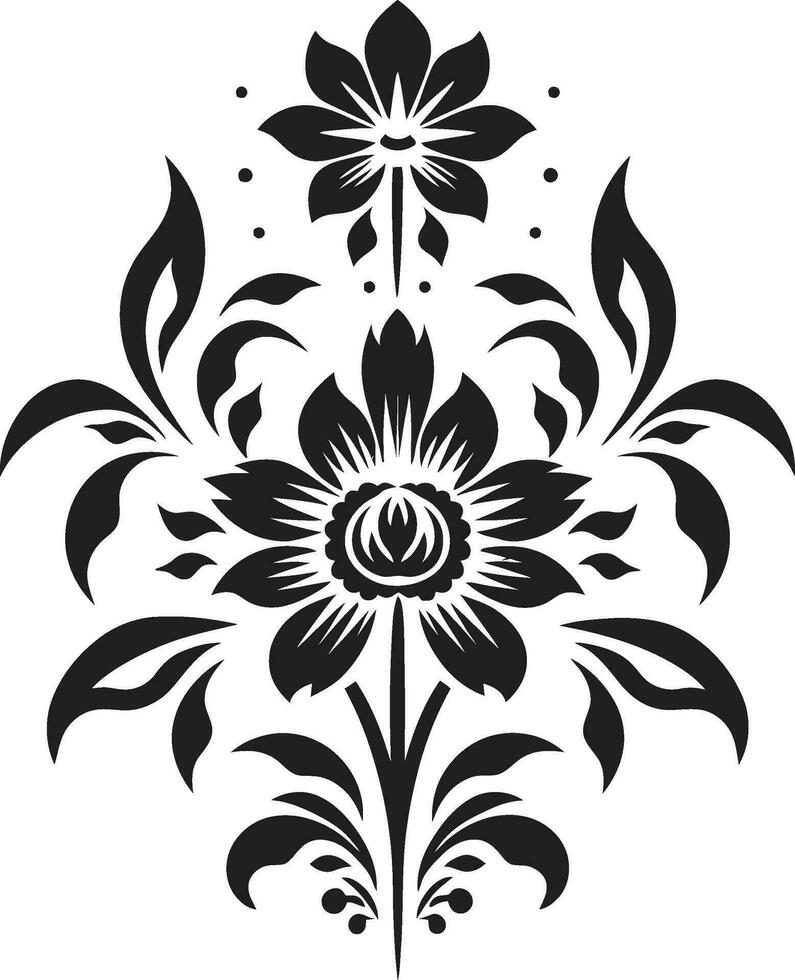 folkloristisch bloesem decoratief etnisch bloemen embleem inheems essence etnisch bloemen vector logo