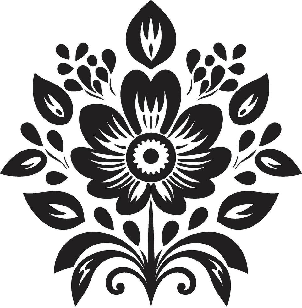 etniciteit in bloeien decoratief bloemen vector ontwerp cultureel essence etnisch bloemen logo icoon