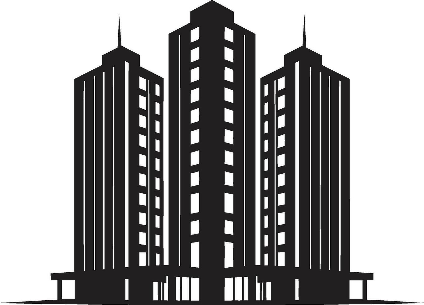 horizon droomlandschap meerdere verdiepingen stedelijk vector embleem stad uitzicht silhouetten veelkleurig gebouw in vector icoon