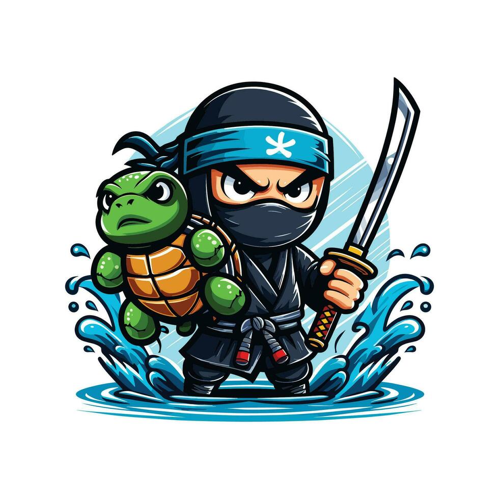 Ninja illustratie vector