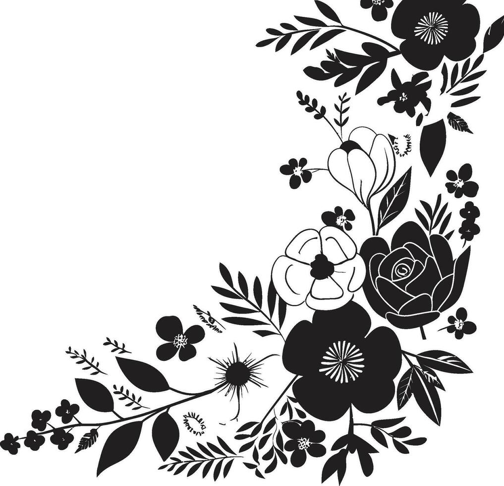 gedetailleerd botanisch schetsen iconisch vector logo minimalistische hand- getrokken bloeien zwart vector ontwerp