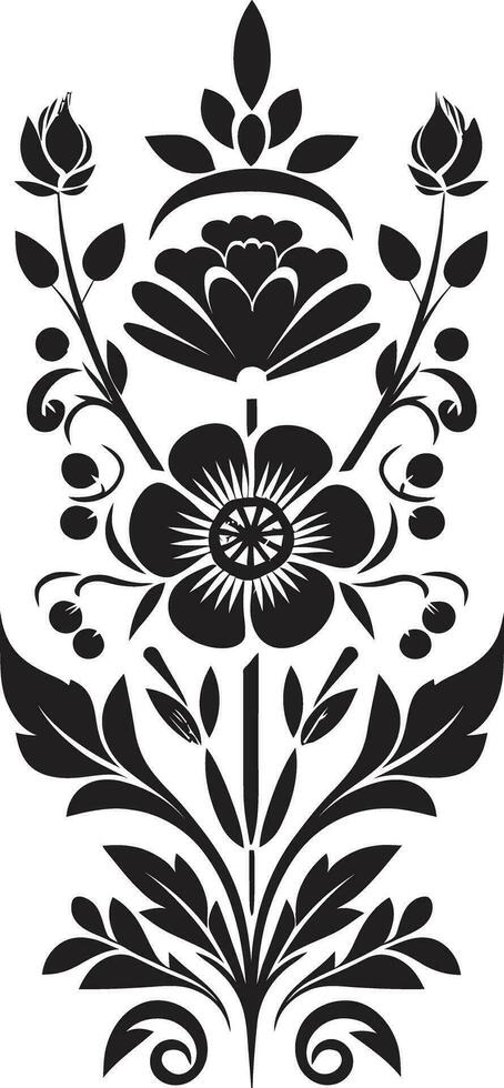 gevormde geometrie zwart bloemen tegel embleem bloemen traliewerk meetkundig tegel vector