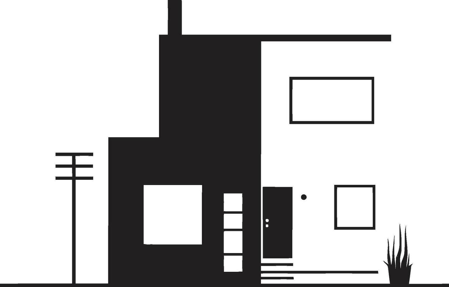 modern minimalisme embleem huis ontwerp vector icoon gemakkelijk leefgebied Mark minimaal huis ontwerp in vector