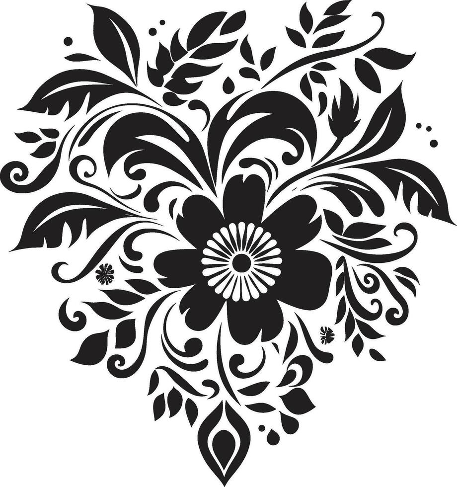 geërfd charme etnisch bloemen embleem icoon tribal versieringen decoratief etnisch bloemen logo vector