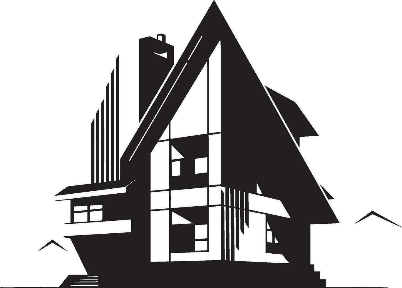 bouwkundig schittering huis ontwerp vector icoon futuristische behuizing embleem architectuur idee vector ontwerp