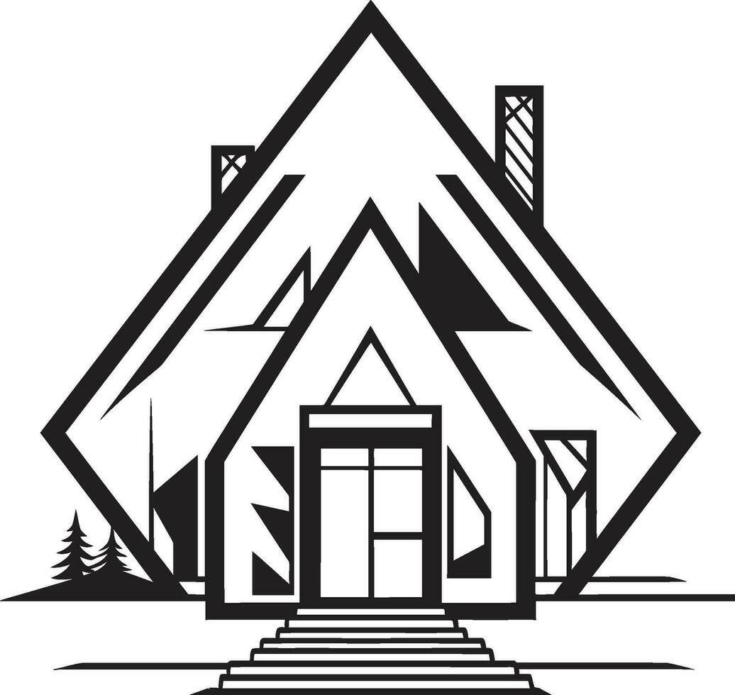 bouwkundig schittering symbool huis ontwerp vector icoon hedendaags verblijf embleem architectuur idee vector logo