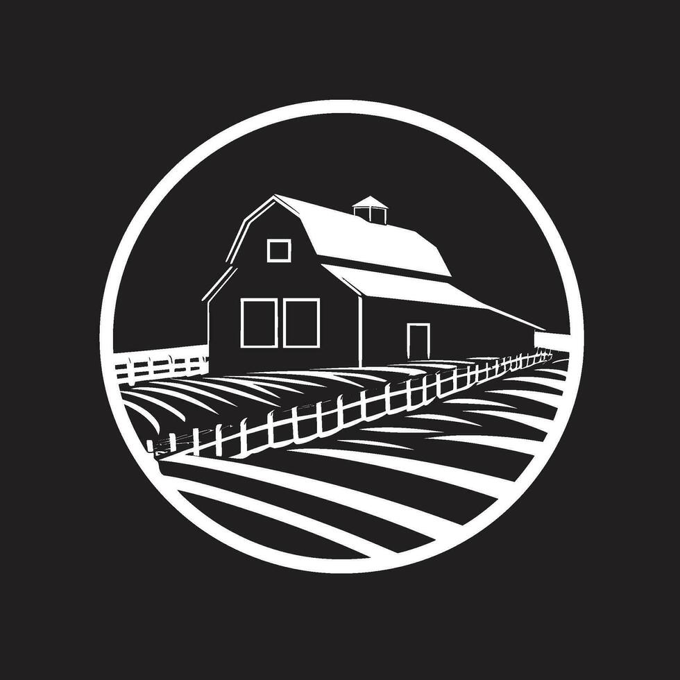 agrarisch verblijf blauwdruk boerderij ontwerp vector logo pastorale residentie Mark boeren huis vector icoon