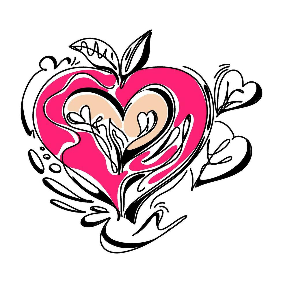 web vriendelijk vlak illustratie Valentijnsdag liefde kaart, perfect voor uitdrukken genegenheid in modern stijl vector