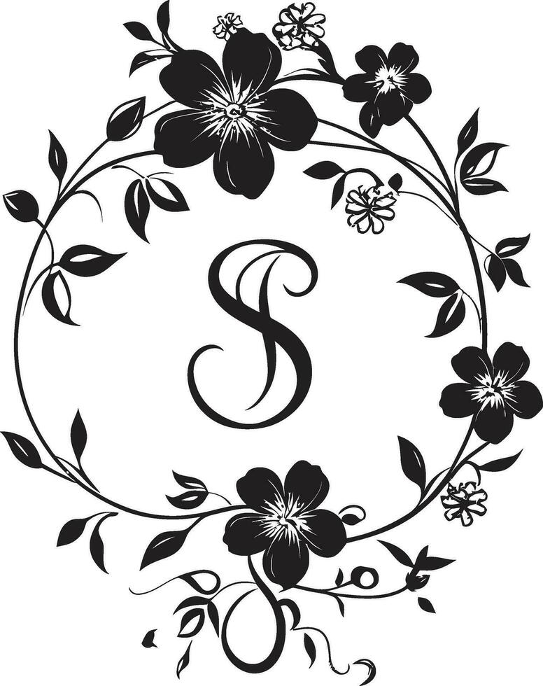chique noir bloemblad odyssee artistiek zwart iconisch ontwerpen noir bloesem symfonie grafiet hand- getrokken logo pictogrammen vector