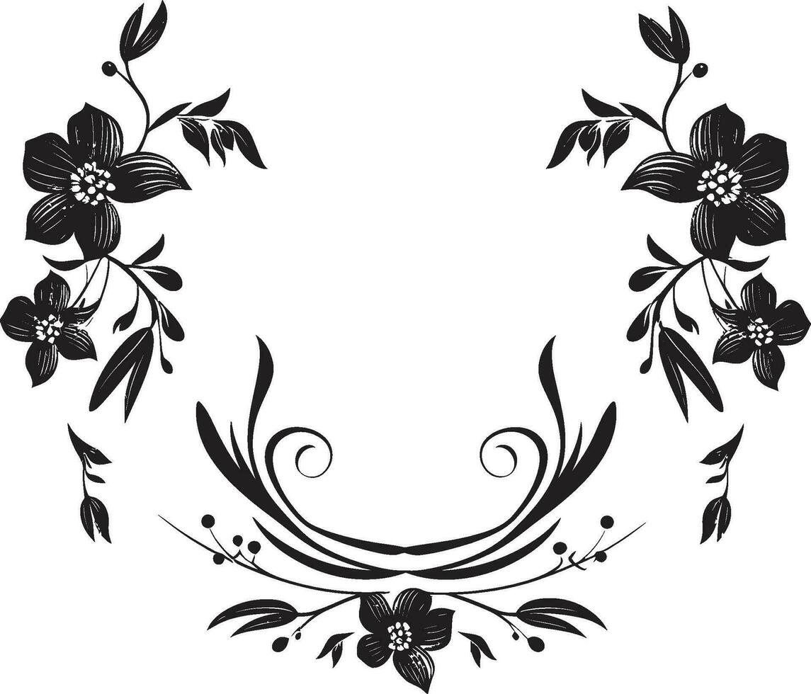 grafiet tuin verhalen hand- getrokken zwart vector pictogrammen monochroom bloesem kunstenaarstalent hand- getrokken bloemen vector logo