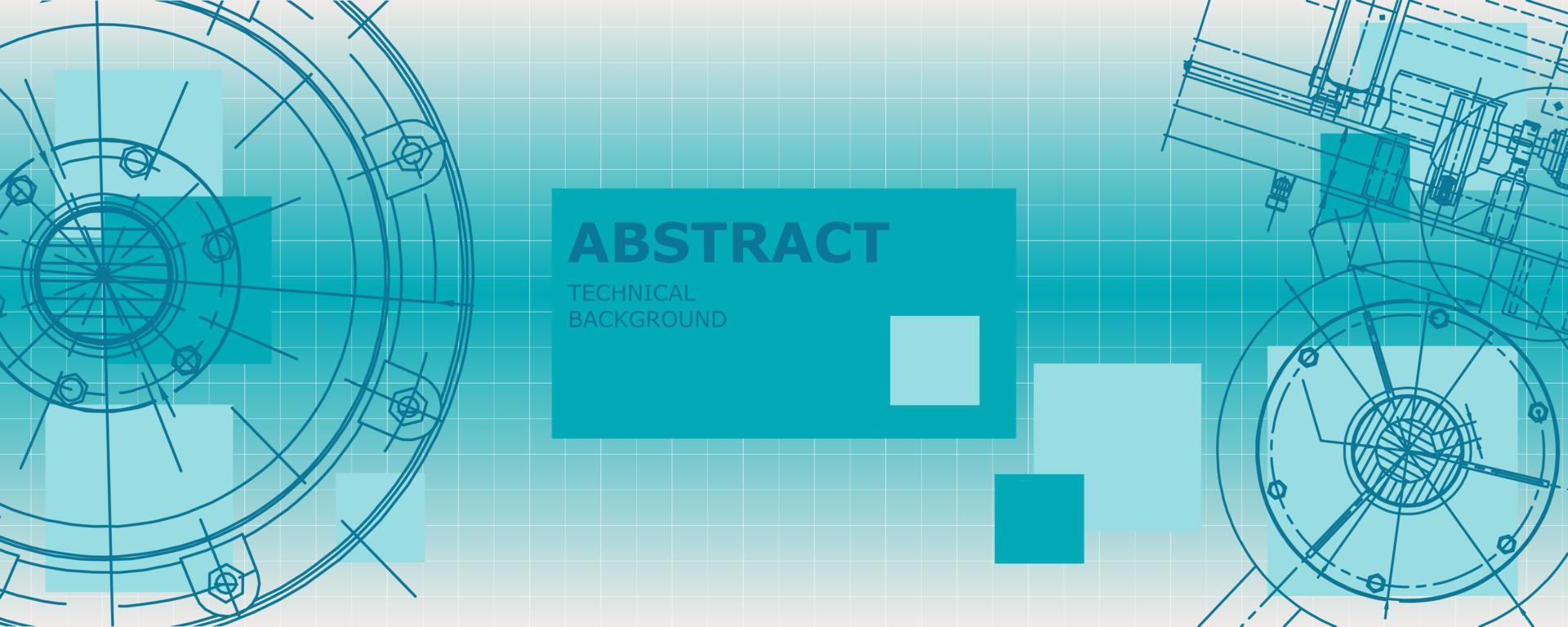 abstracte achtergrond concept mechanische engineering tekening. technisch behang vector