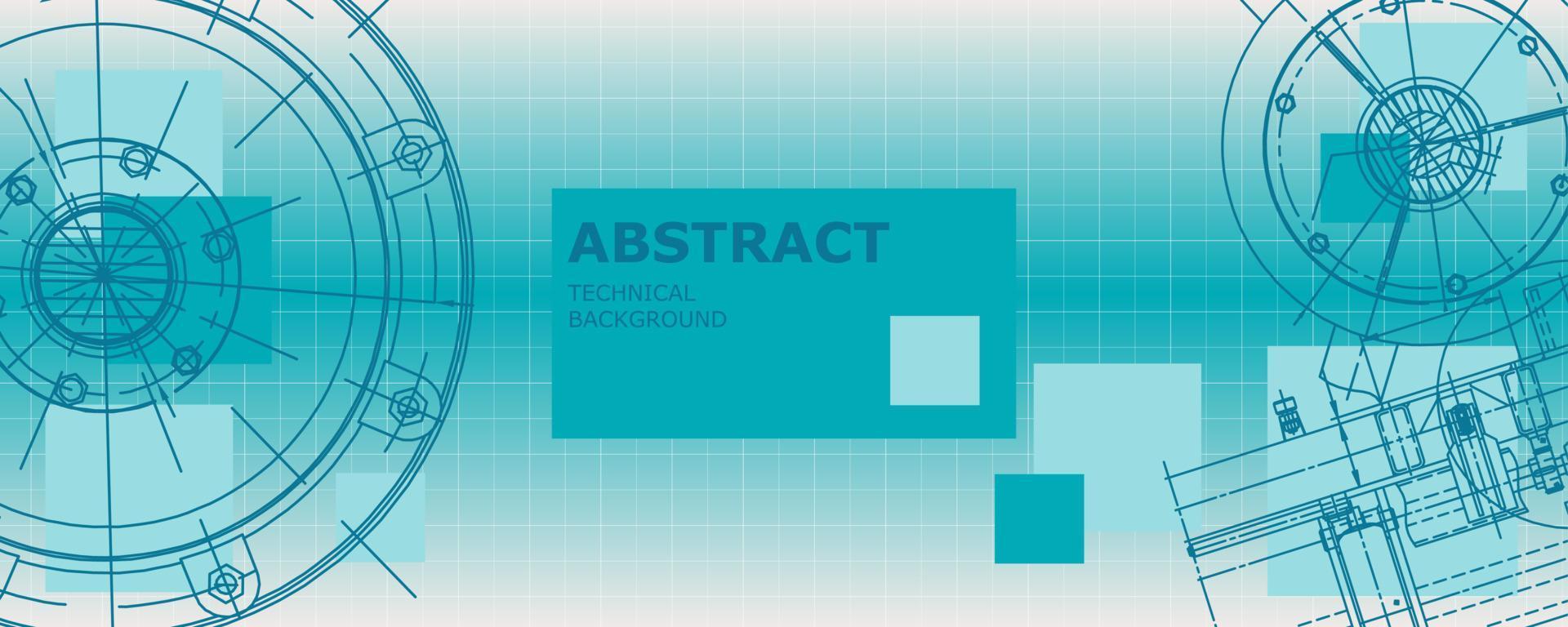 abstracte achtergrond concept mechanische engineering tekening. technisch behang vector