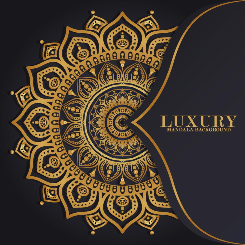 luxe mandala ronde ornament patroon achtergrond vector