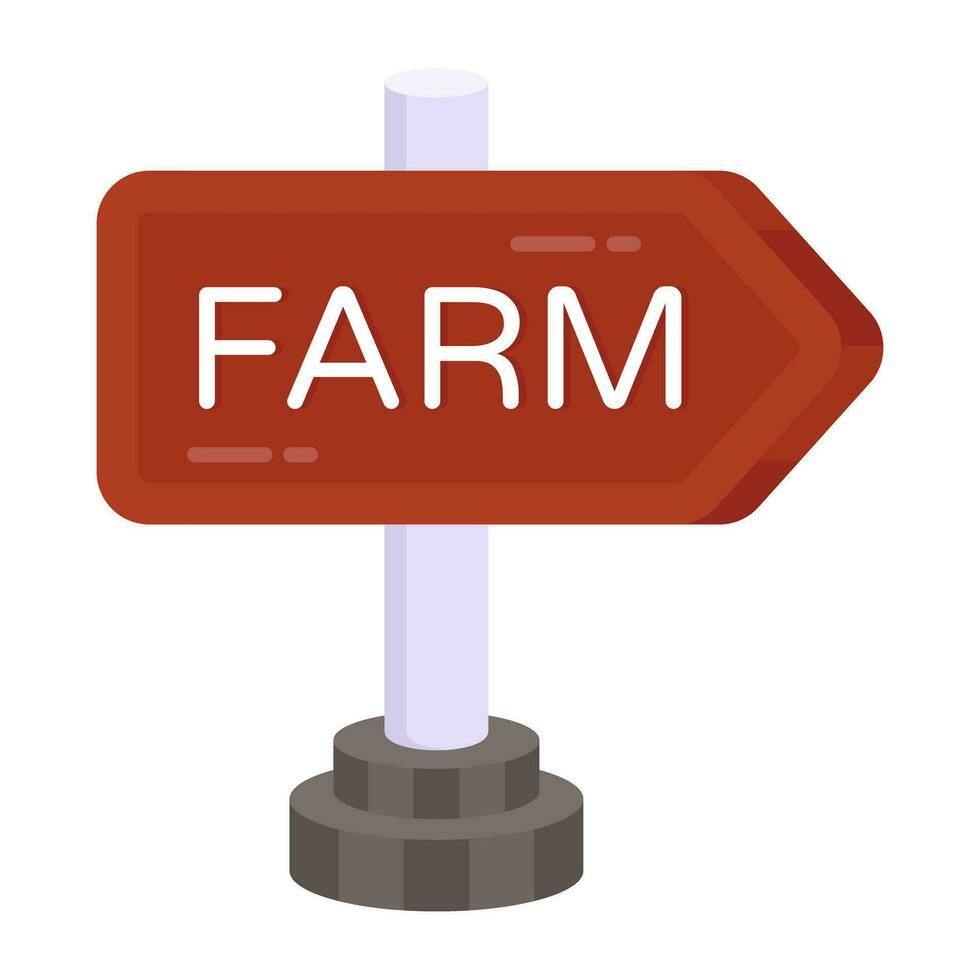 creatief ontwerp icoon van boerderij bord vector