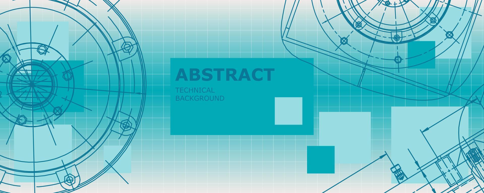 abstracte achtergrond concept mechanische engineering tekening. technisch behang vector