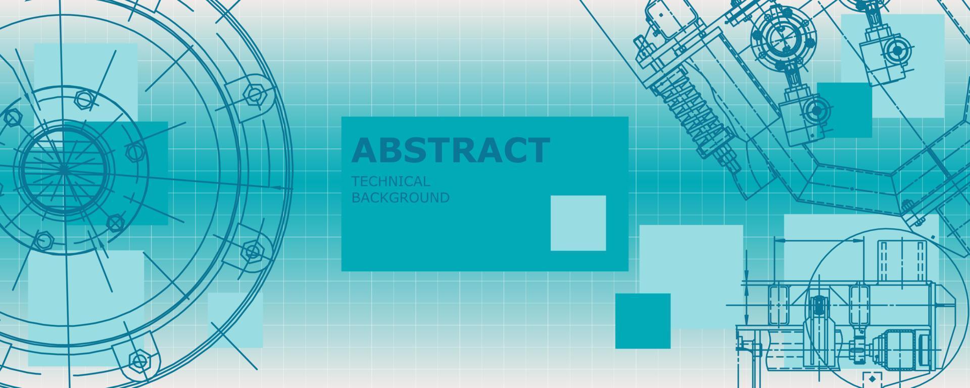 abstracte achtergrond concept mechanische engineering tekening. technisch behang vector