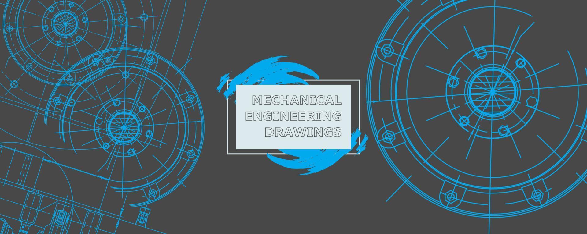 abstracte achtergrond concept mechanische engineering tekening. technisch behang vector