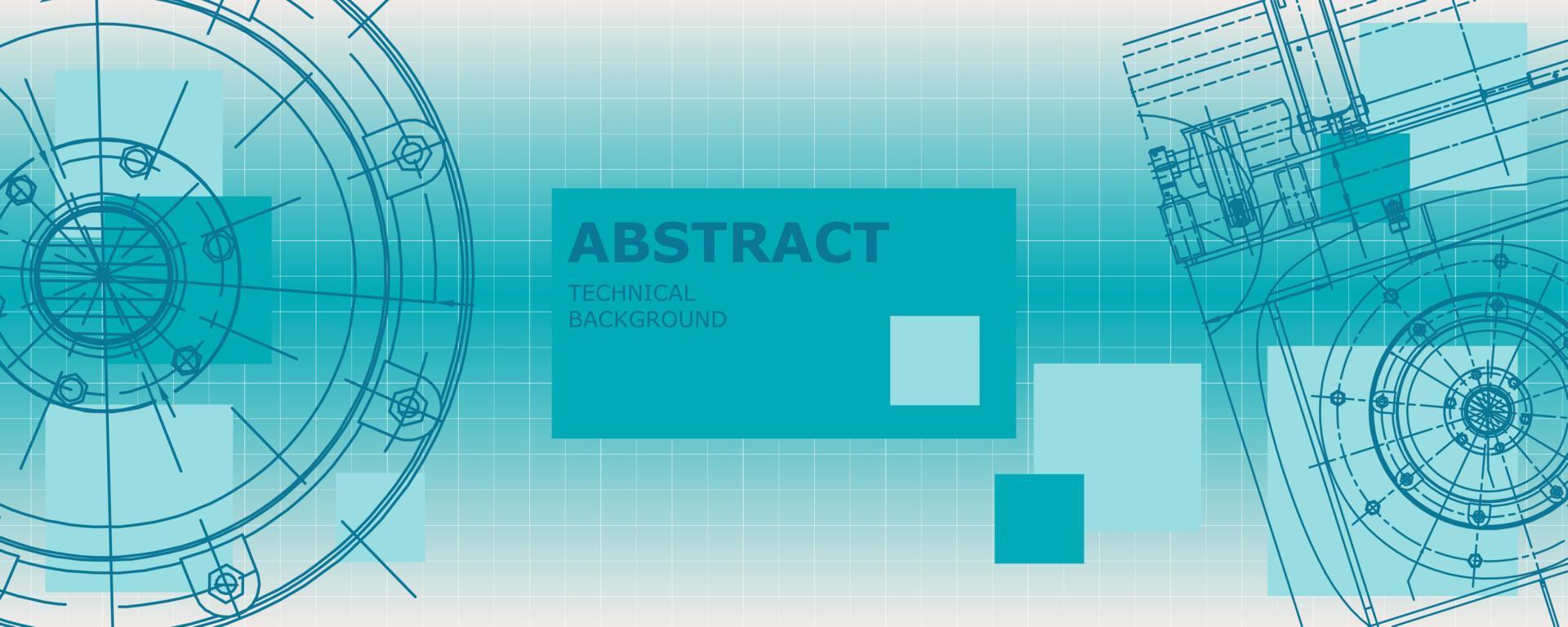 abstracte achtergrond concept mechanische engineering tekening. technisch behang vector