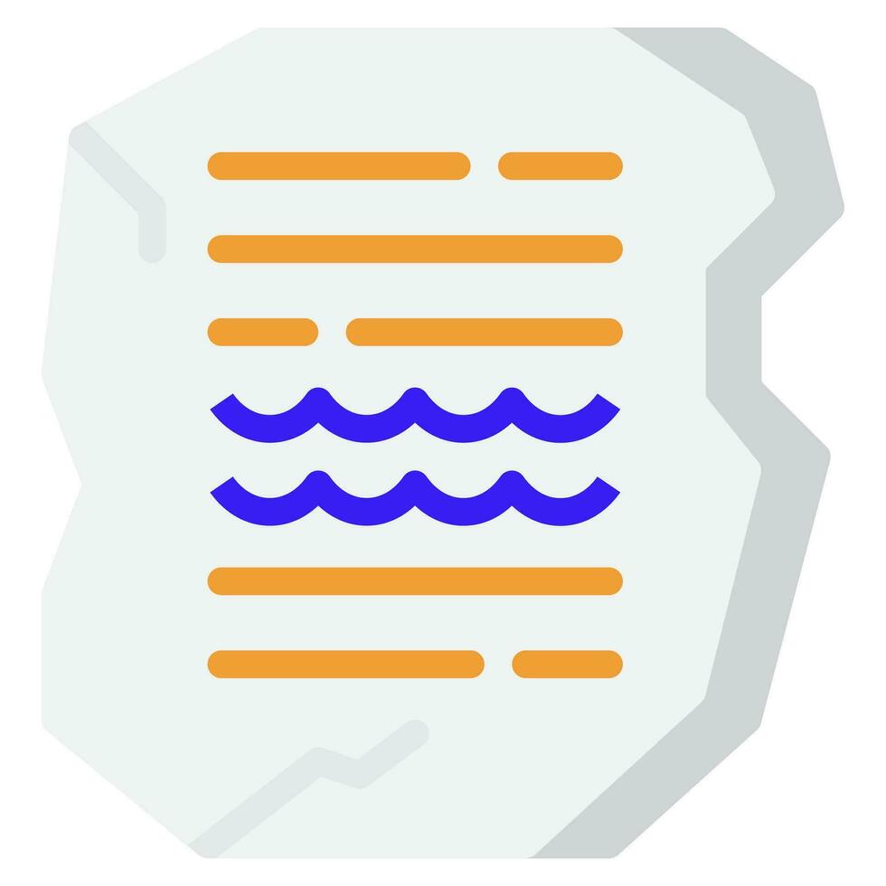 Rosetta steen icoon illustratie voor web, app, infografisch, enz vector
