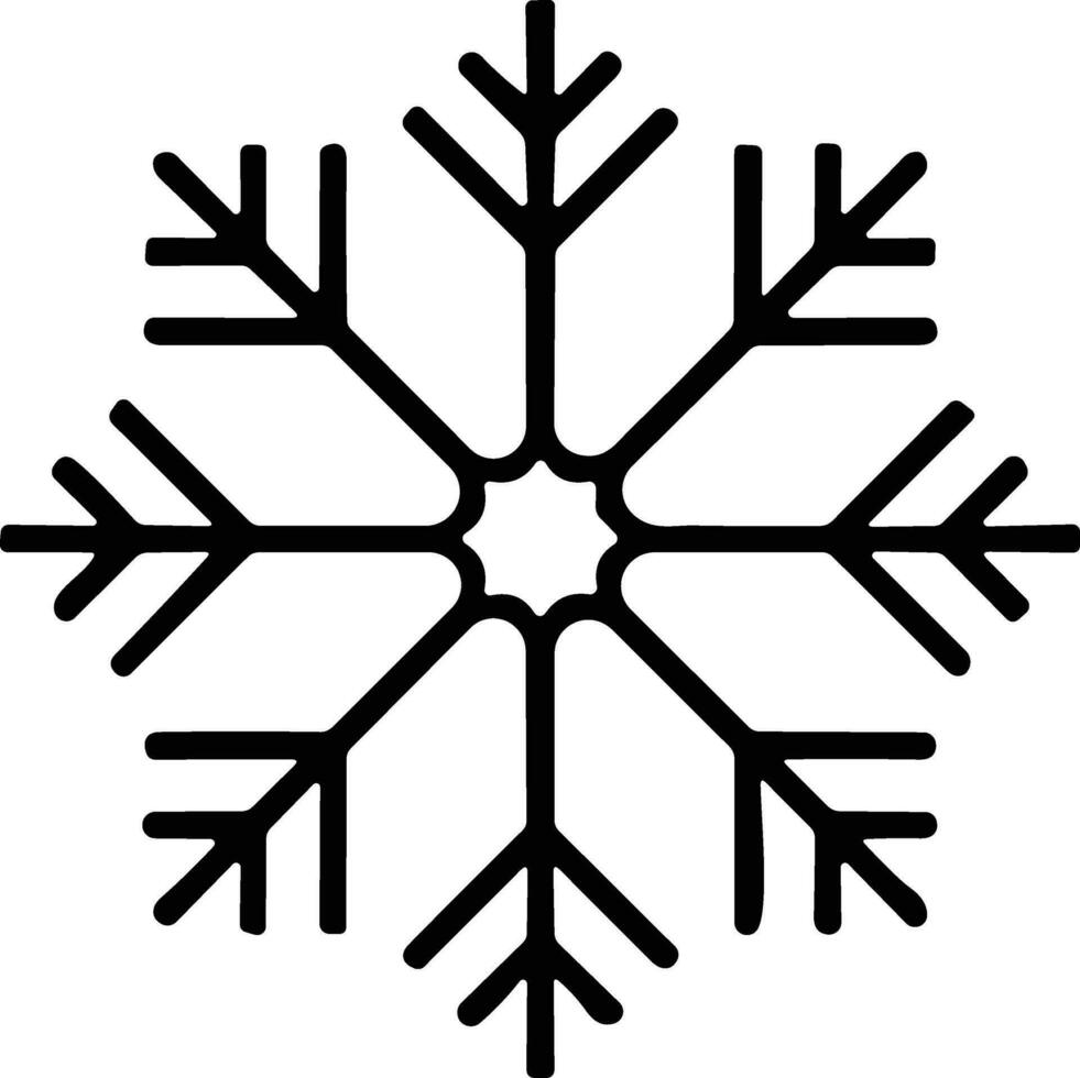 sneeuwvlokken dun lijn icoon. gemakkelijk sneeuwvlok, voor rapport, presentatie, diagram, web ontwerp. ijs symbool vector