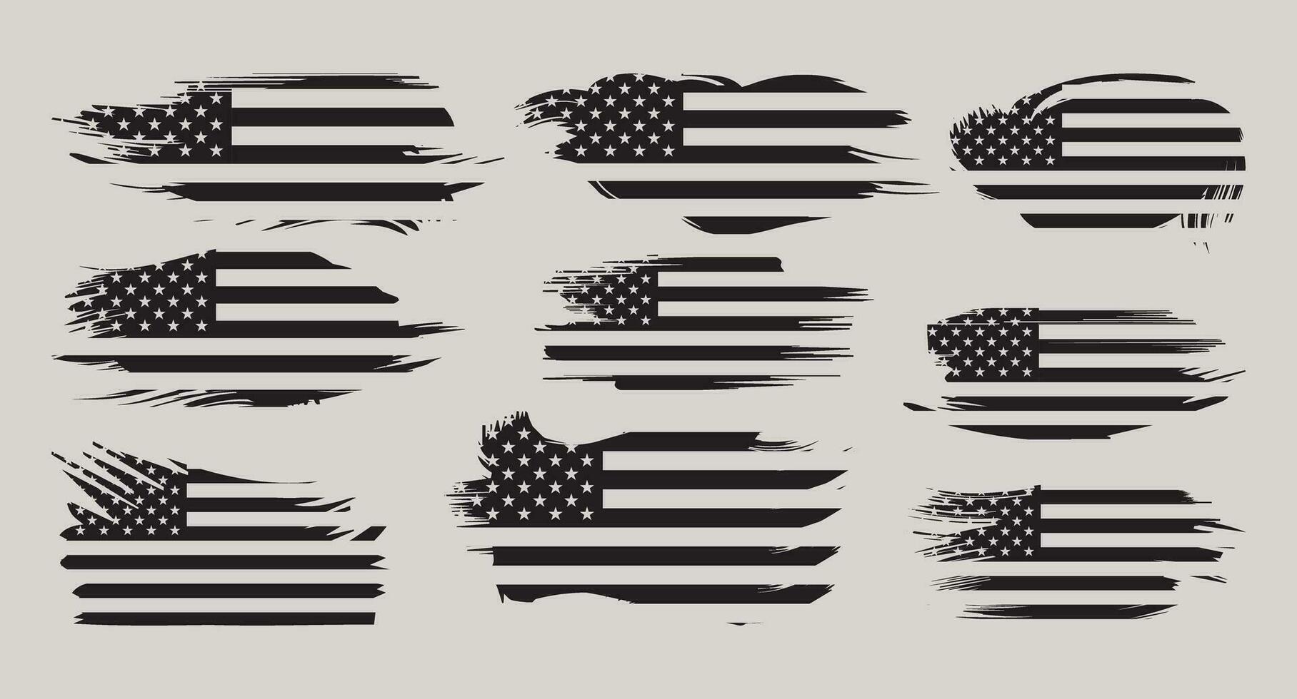 Amerikaans vlag silhouet, grunge Verenigde Staten van Amerika vlag reeks vector, grunge, vlag, silhouet, onafhankelijkheid, juli, 4e van juli, 4e juli, vlag silhouet vector