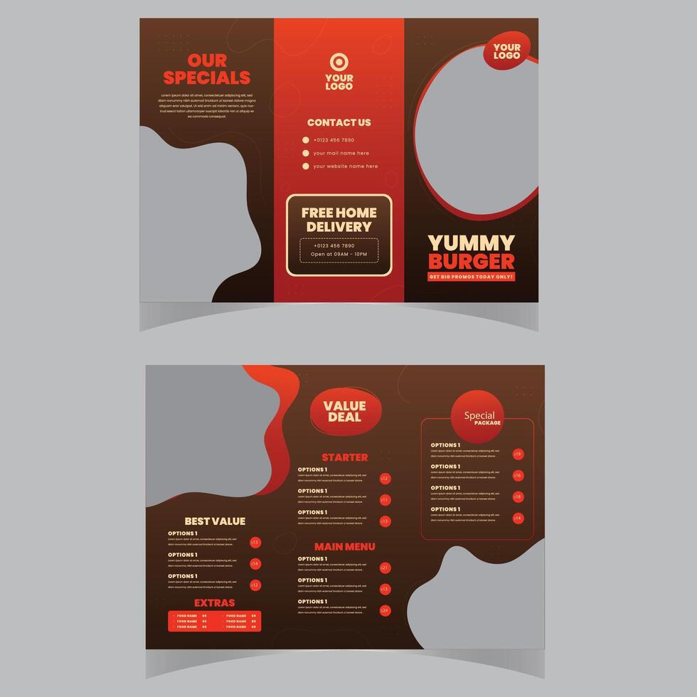 voedsel brochure ontwerp sjabloon vector