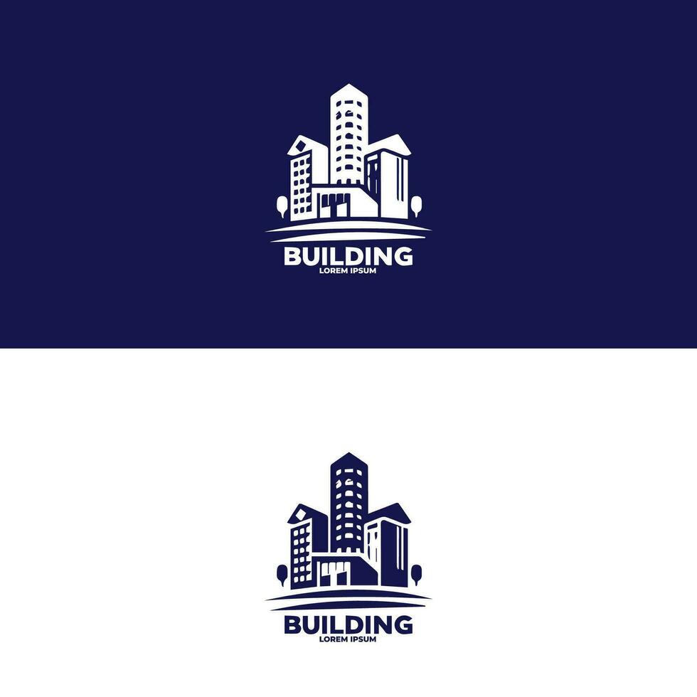 gebouw icoon. met huis, kantoor, bank, school, hotel, winkel, Universiteit en ziekenhuis pictogrammen. solide icoon verzameling. vector illustratie.