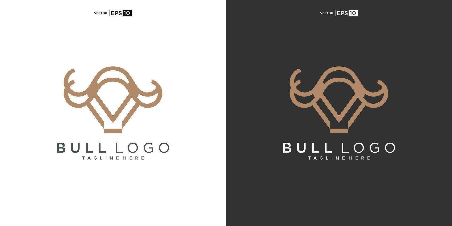 stier, angus koe bizon buffel hoofd premie logo ontwerp. creatief stier hoorns vector