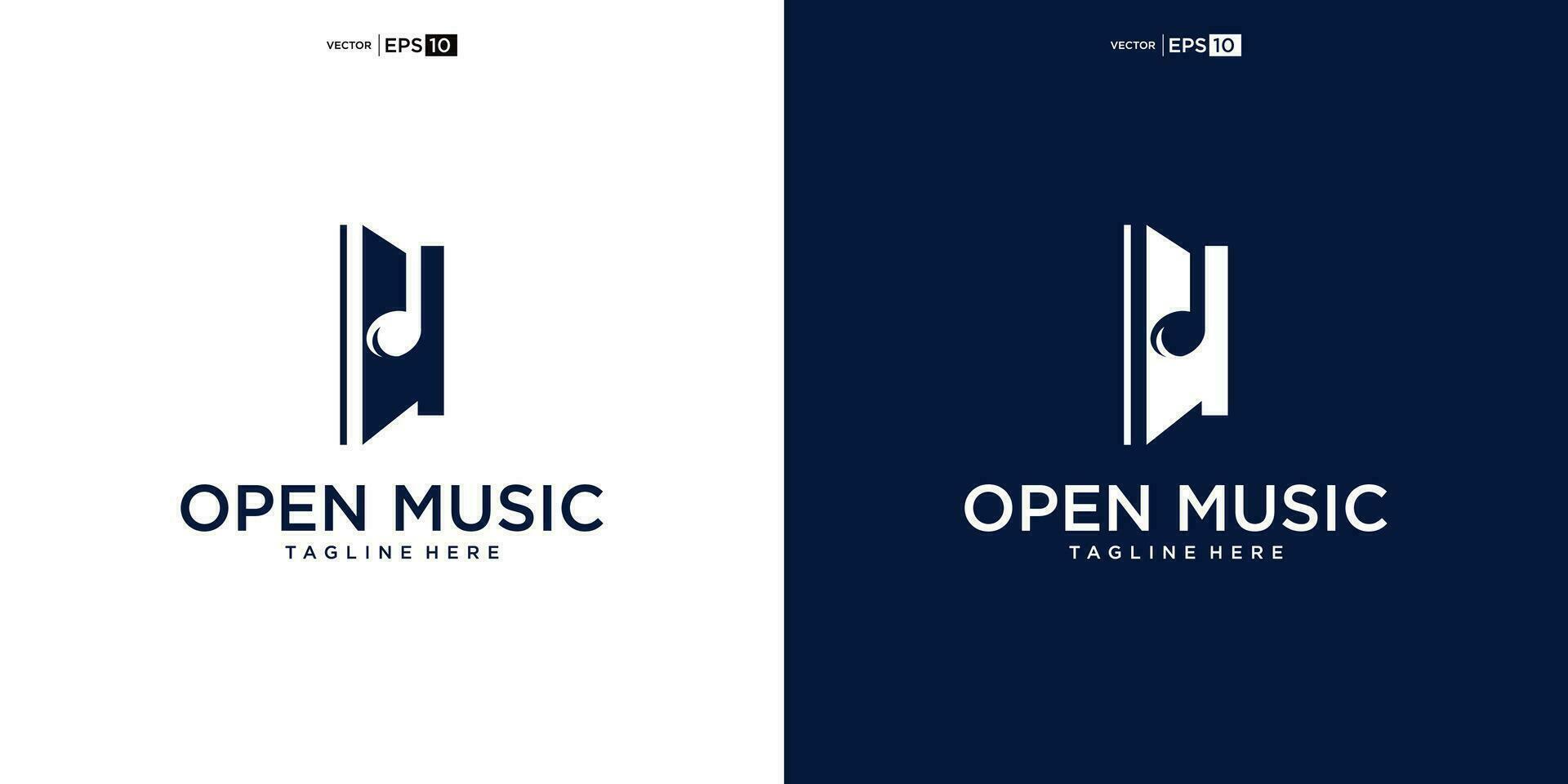 muziek- logo deur element voor geluid opname studio, vocale Cursus, componist, zanger karaoke muziek- logo ontwerp vector