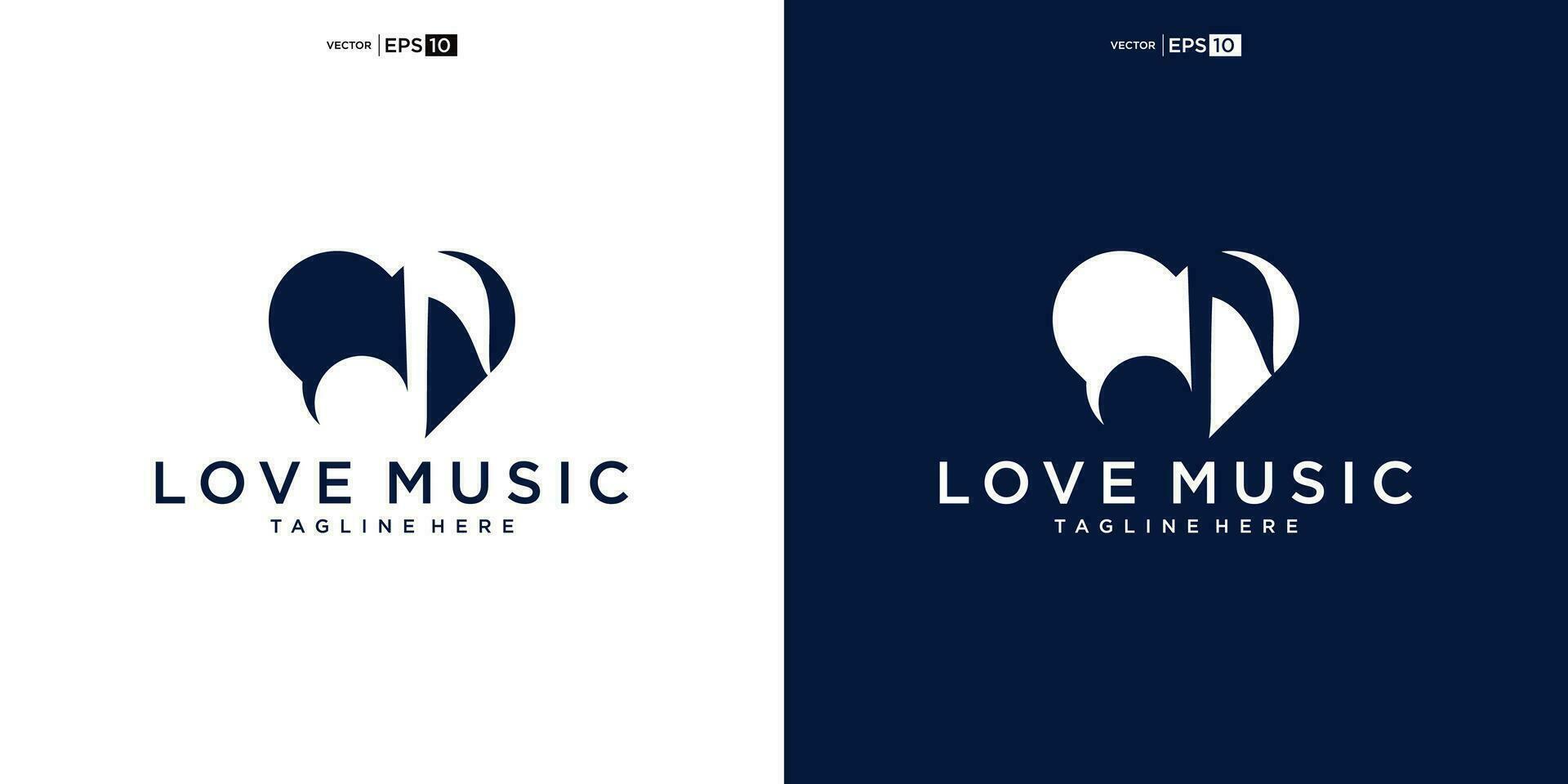 muziek- logo liefde element voor geluid opname studio, vocale Cursus, componist, zanger karaoke muziek- logo ontwerp vector