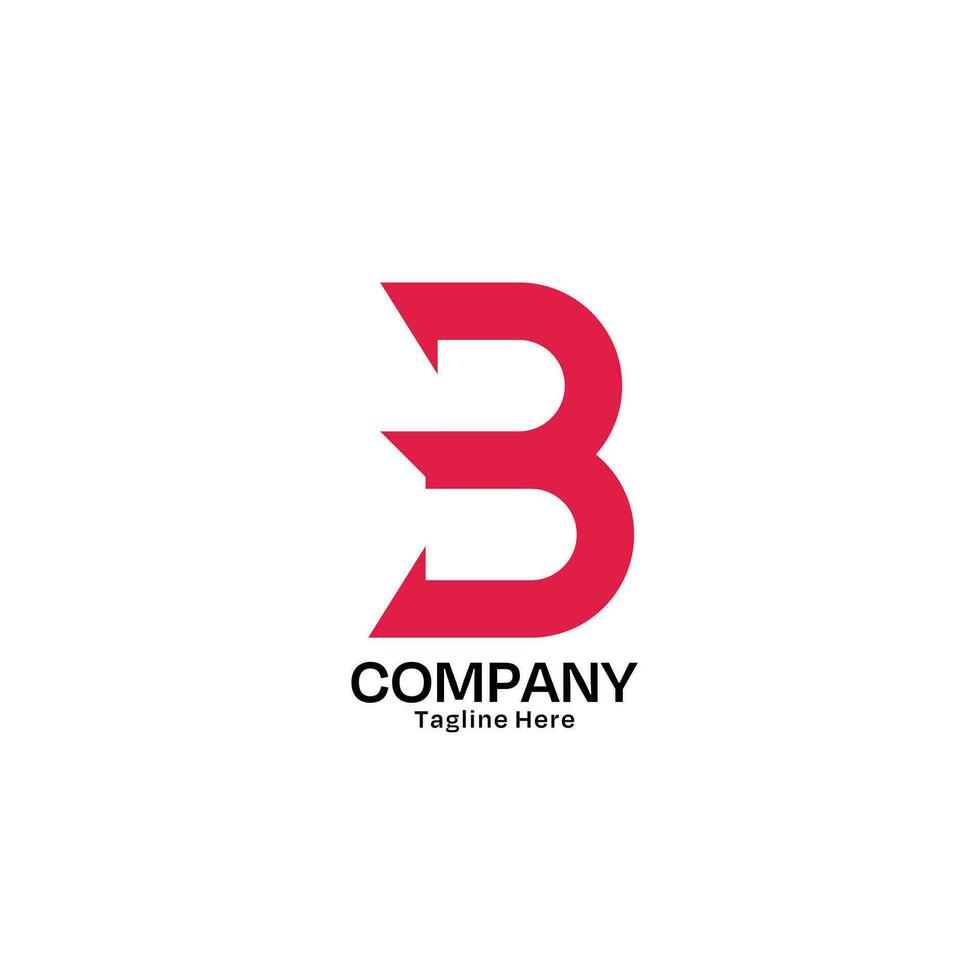 brief b logo ontwerp met minimalistische stijl voor bedrijf en bedrijf vector