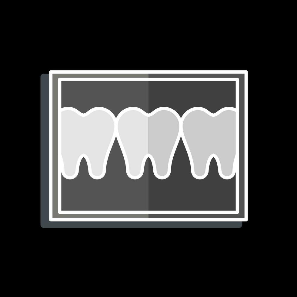 icoon tandheelkundig in beeld brengen. verwant naar tandheelkundig symbool. glanzend stijl. gemakkelijk ontwerp bewerkbaar. gemakkelijk illustratie vector