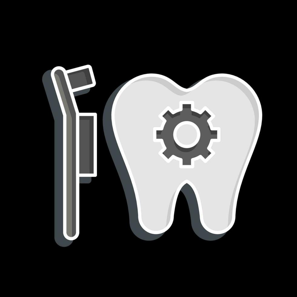 icoon tandheelkundig behandeling. verwant naar tandheelkundig symbool. glanzend stijl. gemakkelijk ontwerp bewerkbaar. gemakkelijk illustratie vector