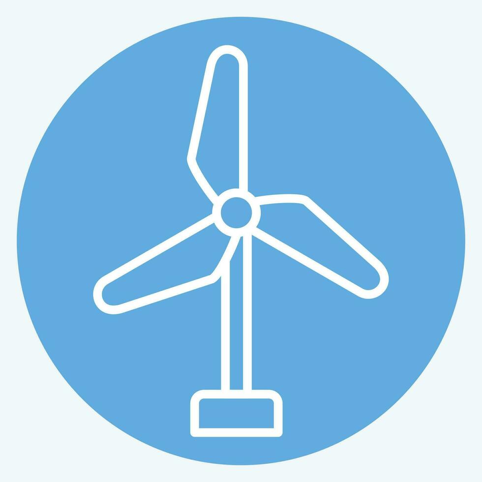 icoon turbine. verwant naar Spanje symbool. blauw ogen stijl. gemakkelijk ontwerp bewerkbaar. gemakkelijk illustratie vector