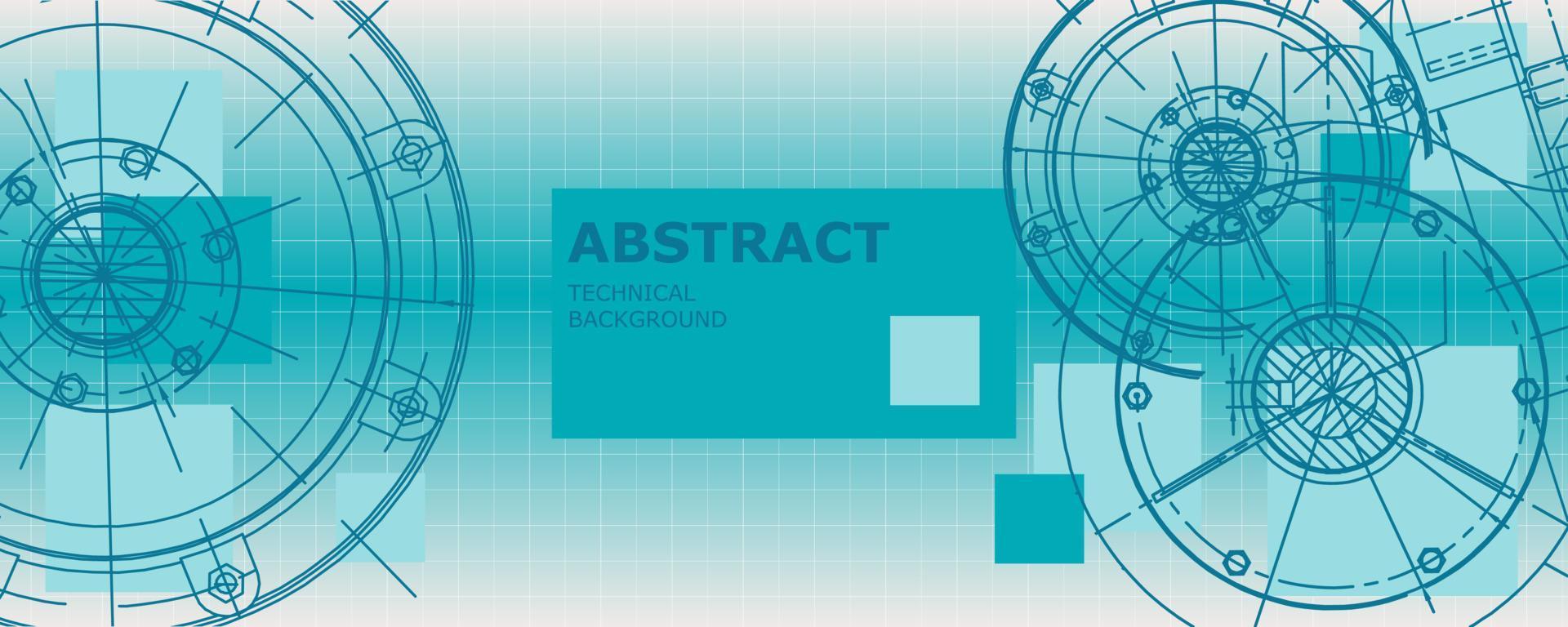 abstracte achtergrond concept mechanische engineering tekening. technisch behang vector