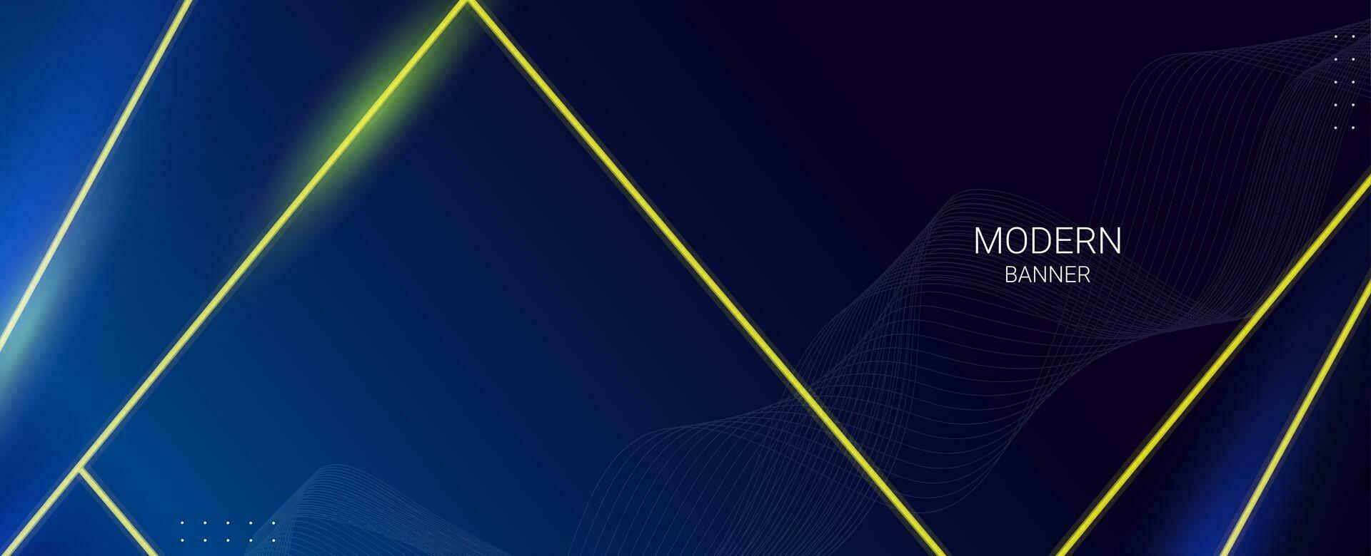 abstracte geometrische neon lijnen illustratie banner patroon achtergrond vector